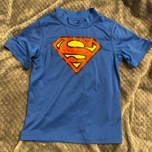 GC boys Superman swim rash guard top sz5T